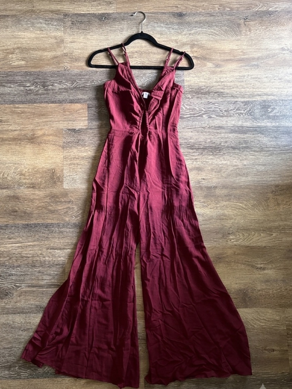 Bar III Wide-Leg Keyhole Front Jumpsuit With Side Slits